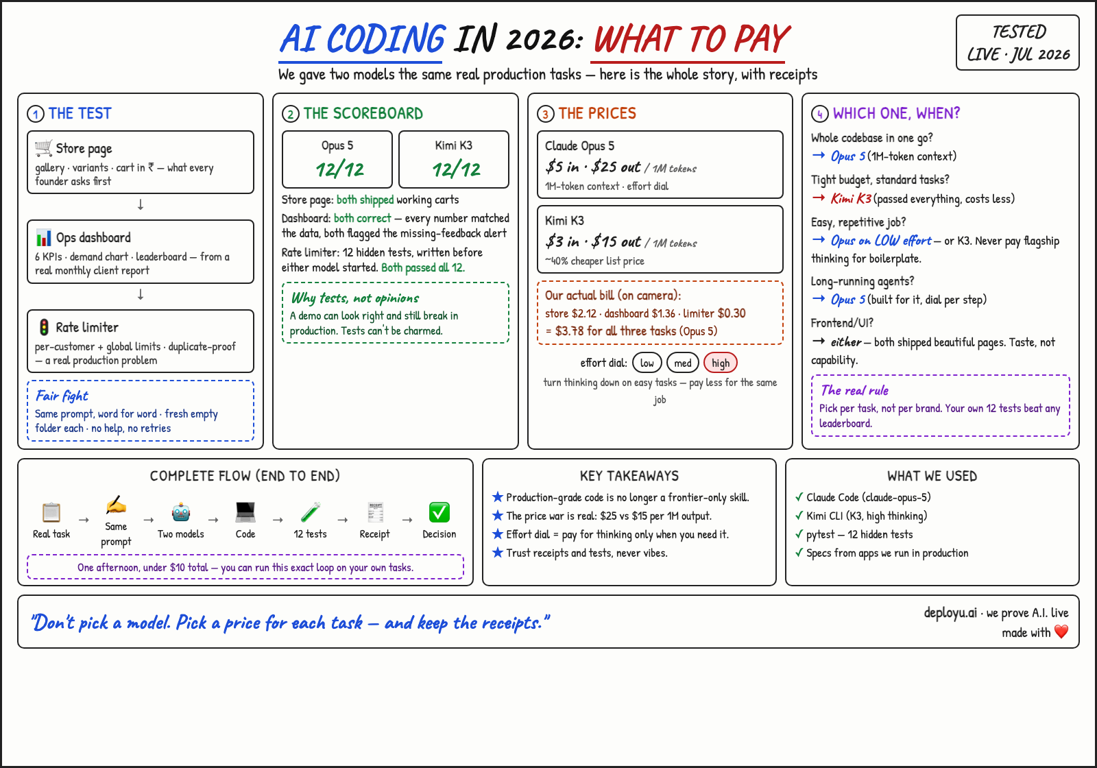 AI Coding in 2026: What To Pay — the hand-drawn cost sheet